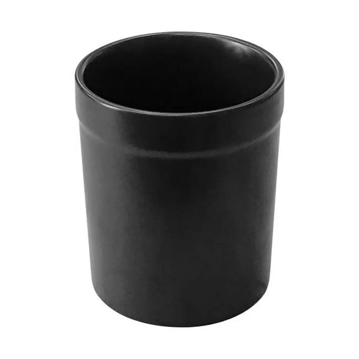 Bethany Housewares Ceramic Utensil Holder - Solid Black Camp Kitchen Crock for Cutlery, Cooking Tools, Everyday Use & Spacious Countertop Storage Organization