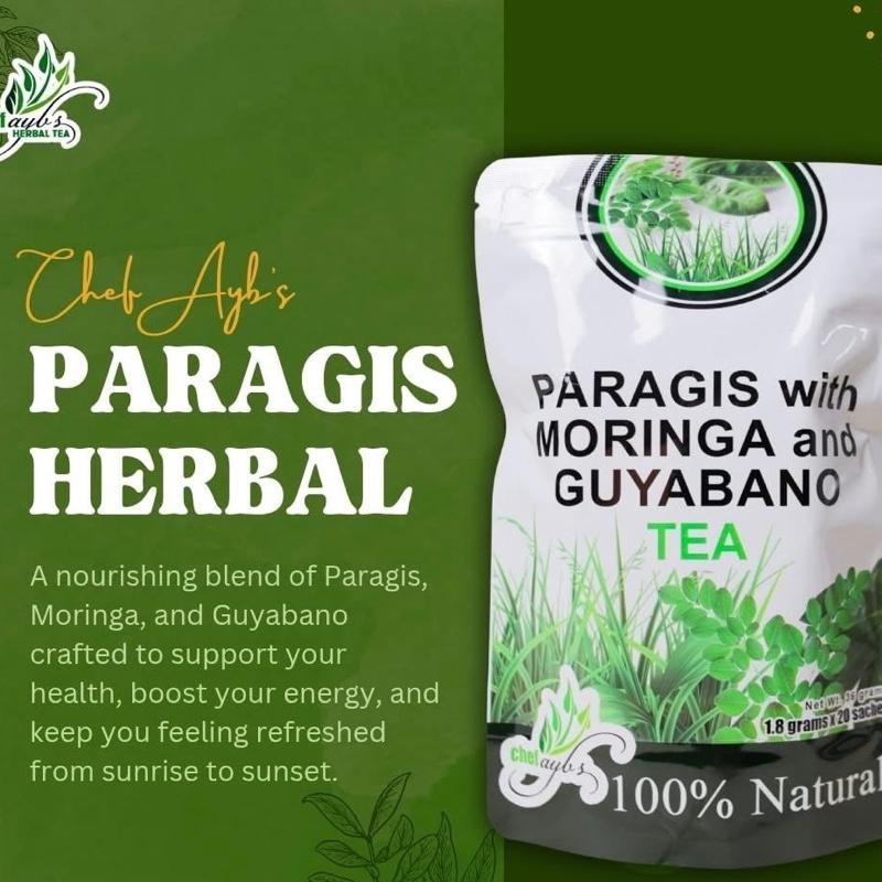 Paragis with Moringa and Guyabano Tea - 20 Sachets (1.8g Each) - Nourishing Herbal Blend for Wellness Support