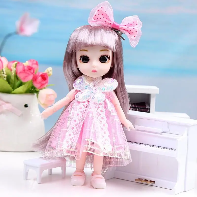 17cm Princess Doll Set, Dress Up Dolls, Perfect Gift for Little Girls' Birthday, Halloween, Christmas, Cute Toy for Kids, Ideal Present for Children
