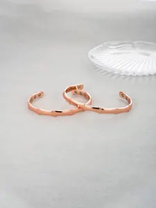 Pure Copper Bamboo Joint Bracelet, Elegant Line Design, Unisex Adjustable Jewelry Gift, Christmas Gift, Street Style