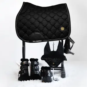 Royal Equestrian Saddle Pad Jump Black Crystal