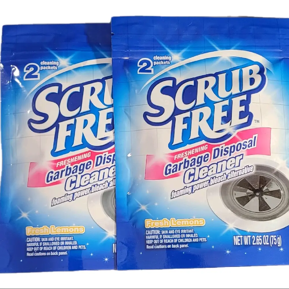 Scrub Free Garbage Disposal Cleaner Set of 2 Fresh Lemons Foaming Power Bleach Alternative 2.65 oz 75 g