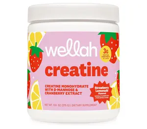 BIG SALE 2026 !!! Wellah Creatine for Women - Creatine Monohydrate with Dandelion & Cranberry Extract (50 Servings, Strawberry Lemonade)