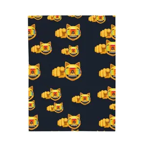 MOG CAT Pattern Velveteen Plush Blanket — Cozy Novelty Throw for MOG Lovers