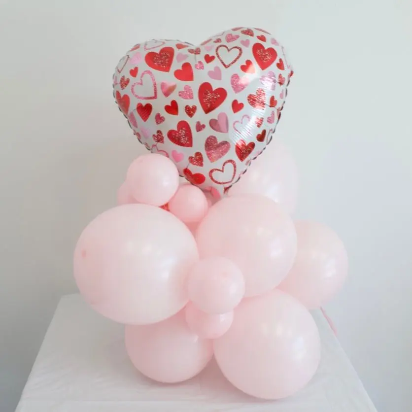 Red & Pink Sparkle Heart Balloon Bouquet (11 Pack)