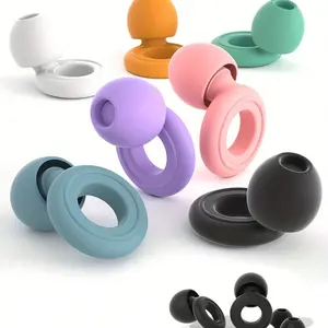 Silicone Earplugs, Noise Cancelling Waterproof Soft Ear Plugs, Portable Durable Swimming Earplugs, Sleep Earplugs, Office Nap Earplugs, Travel Essentials