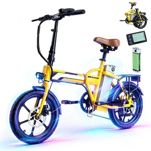 EF2 Foldable electric bicycle, 1000W peak motor, top speed up to 20mph, cruising range of about 50 miles, front and rear disc brakes, 36V 13.5Ah battery, suitable for adults and teenagers sport ebike