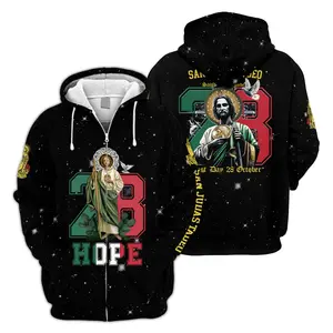 San Judas Tadeo 3D Shirt Full Print, Celebrate St. Jude's Feast Day Oct 28, San Juditas Hope 3D Hoodie , Sanjuditas Sweatshirt 3D, Gift Sanjudas Tateo Mexcico Shirt for Men and Women Menswear Sweaters
