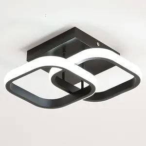 Small Ceiling Light Modern LED Acrylic Square Ceiling Lamp 3 Color Temperatures 6000K Lighting Fixtures for Bedroom Kitchen Living Room Study Hallway Small Asile Lamp Corridor Lights