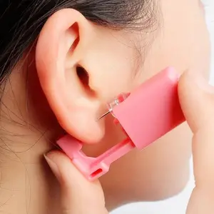 1-4Pcs Disposable Safe Painless Ear Piercing Tool, Healthy Sterile Punctur Kit Earring Studs Nose Ringsa'a Piercing Gun Set