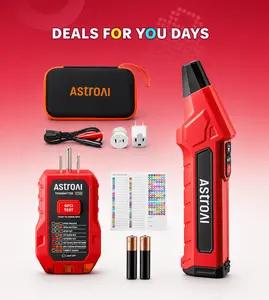 AstroAI Portable Electric Circuit Breaker Finder Tool Kit - Includes GFCI Outlet Tester, Handle, Power Circuit Tester, Car Diagnostic Tool for Home/Workshop Breaker Location Tracing with Quick Indicators