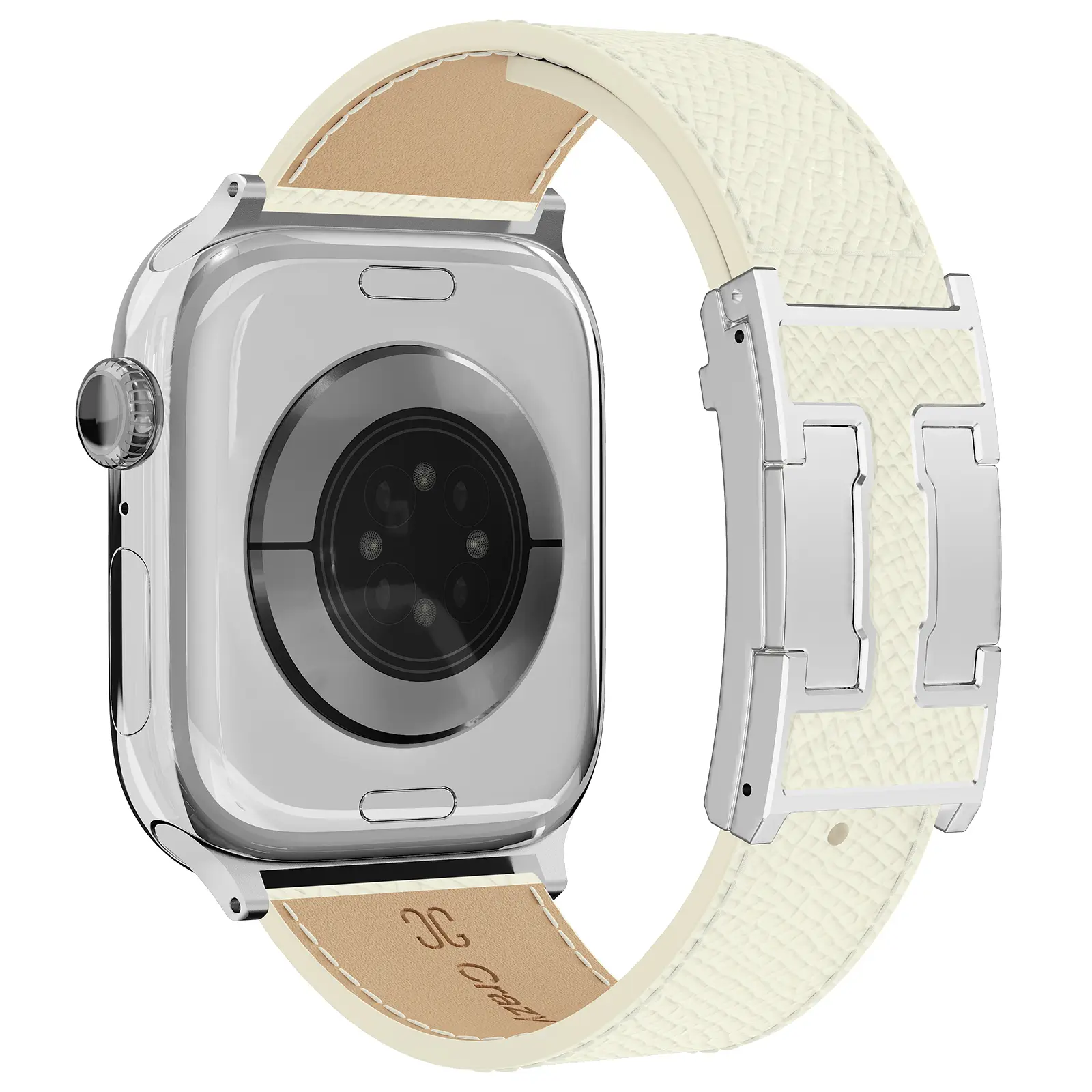 Off White+Silver Buckle