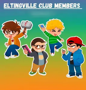 The Eltingville Club Members /Bill, Josh, Jerry and Pete Acrylic Keychain