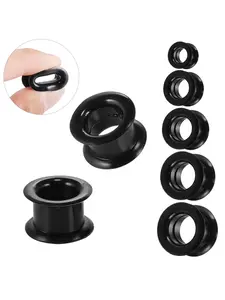 Silicone Ear Tunnel Expanders for Men & Women, Flexible Soft Earspurs 6-25mm Size, All Season Daily Wear, Casual Style