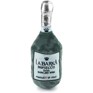 Haute Diggity Dog Labarka Pawsecco, Plush Designer Dog Toys with Interactive Squeaker, Stimulating Pet Enrichment, Machine-Washable & Safe Materials for All Breeds, One Size Haute Diggity Dog