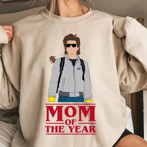 Steve Harrington Mom of the Year Shirt, Steve Harrinton Sweatshirt, Harrington Crewneck, Stranger Sweatshirt, Steve Sweatshirt