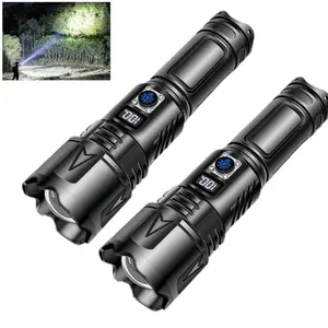 10000 Lumens Rechargeable  XHP70 flashlight Waterproof Handheld Flash Light for Emergencies, Camping, Hiking