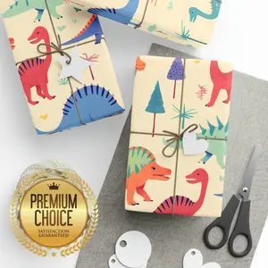 Dinosaur Party Gift Wrap for Kids, Boys, Girls, Dinosaur Wrapping Paper perfect for Birthdays, Dinosaur Birthday Wrapping Paper, wp101