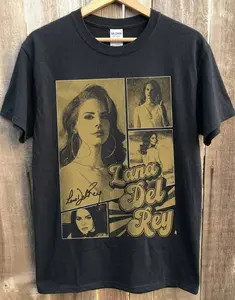 [Sale up to 40%], [Free Ship] Lana De Rey Graphic Tee Shirt Made Using 100% Us Cotton, Design & Printed In The Usa Casual Classic