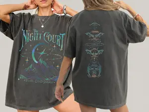Comfort Colors, Velaris The Night Court Acotar Two-Sided Shirt, Velaris The Night Court Shirt, Court Of Dreams, Inner Circle Acotar Tee