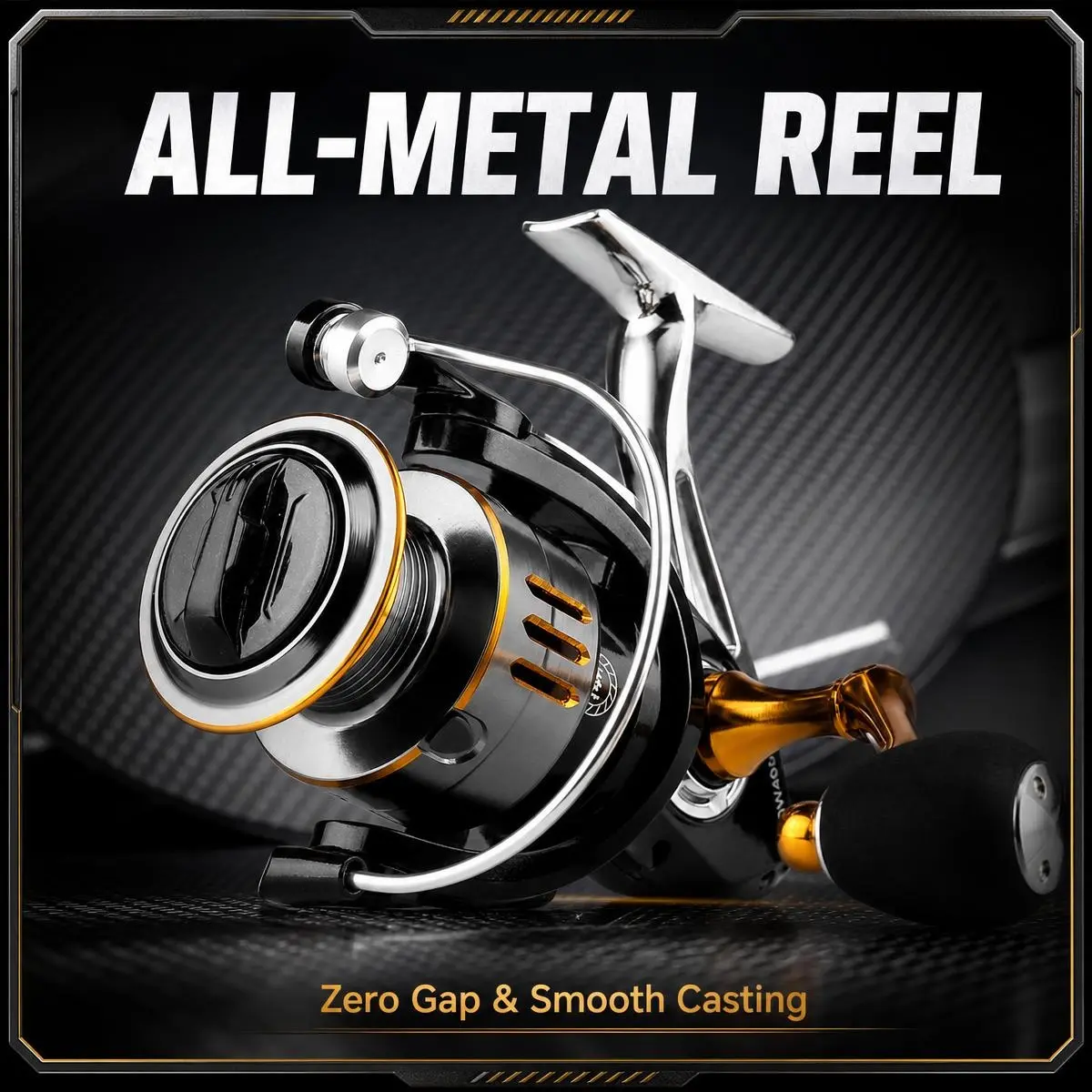 All-Metal Spinning Fishing Reel, 0 Gap Design, Smooth Casting for Enhanced Fishing Experience