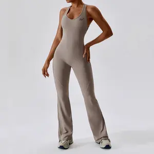 DRPfit for HER Flared Leg Bodysuit-Gray