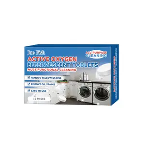 Jue-Fish Multi-Functional Oxygen Cleaning Tablets, Clean Kitchen Heavy Oil Stains Grease Multi-Functional Cleaning Tablets