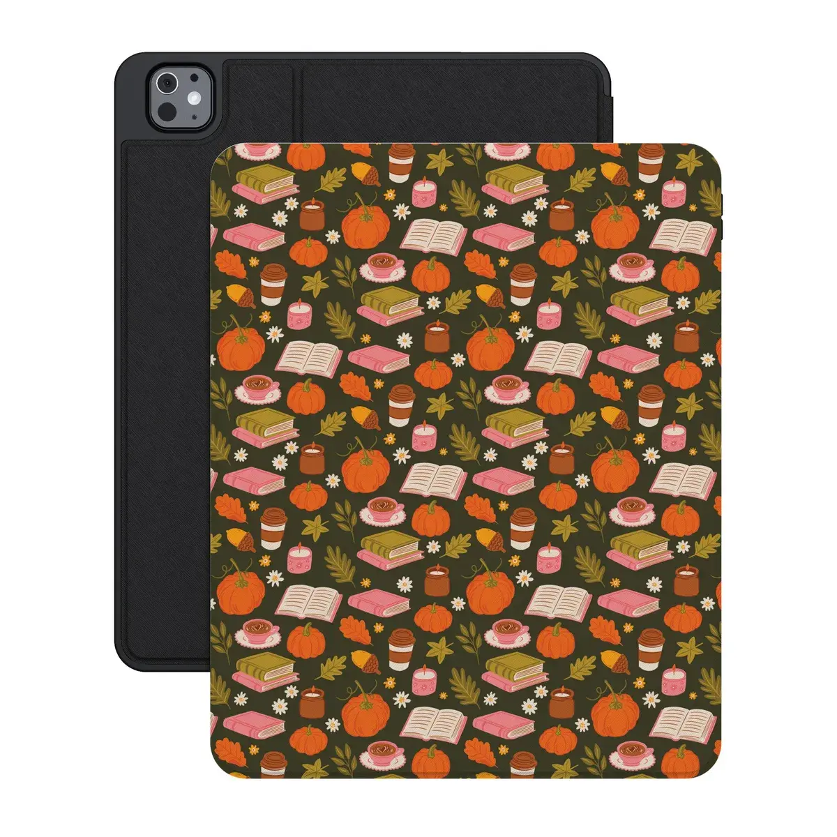 Casely iPad Tablet Case - Small Town Magic Design, Fall Lovers Fall Faves, Auto Sleep/Wake Shell with Magnetic Closure Tablet Accessory