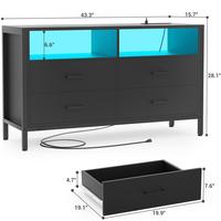 Black-4 Drawers