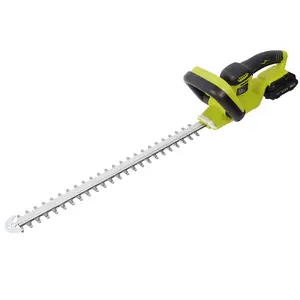 21V DC Hedge Trimmer with Brush Motor Battery & Seat Charger 21inch Steel Blade for Lawns Bushes Garden Landscaping