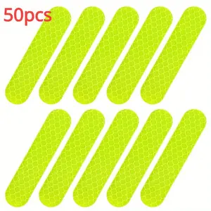 50 Pcs Universal Safety Warning Reflective Stickers for Car Reflect All Light Sources Motorcycle Helmet Stickers Car Parts