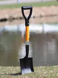 Ashman Short Handle Transfer Shovel (6 Pack) Kids Beach Shovel, Shovel for Digging 27-inch with Sturdy Blade, Small Garden Shovel, Kids Snow Shovel, Shovels for Gardening with D- Handle Gardening Tool