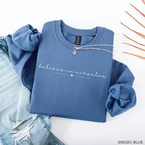 IVF Transfer Day T-SHIRT / Sweatshirt , IVF Infertility , Ivf Egg Retrieval Shirt, Infertility Sweater, Believe in Miracles Cotton Fabric Fit