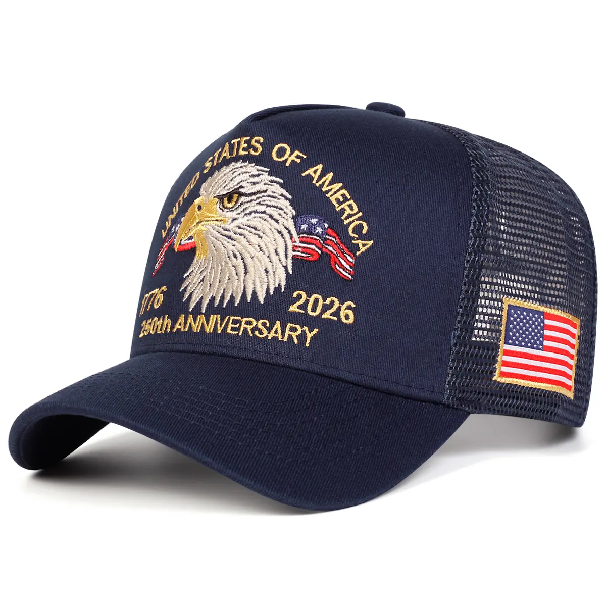 USA 250th Anniversary Hat, Patriotic American Flag Cap, United States 1776-2026 Gift for Men Women, 4th of July Hat