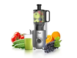 Rosewill Cold Press Juicer, 4.72" Wide Feed Chute Juice Extractor Machine, High Juice Yield, Slow Masticating Juicer for Whole Vegetables & Fruits