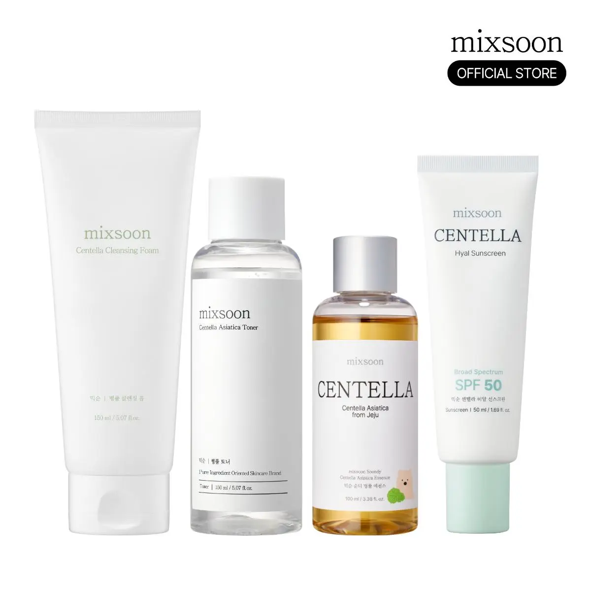 [mixsoon Official Shop] Centella Jeju Recovery Set — Soothing Care Powered by Jeju-Grown Centella