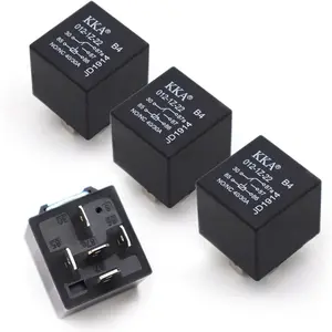 4 PCS 40A Automotive Relays, 5 Pin Relay, 12V Waterproof Car Auto Relay Switch, Replacement for Boat Outboard Motor (Black) (SOJDQ374BL-4PC)