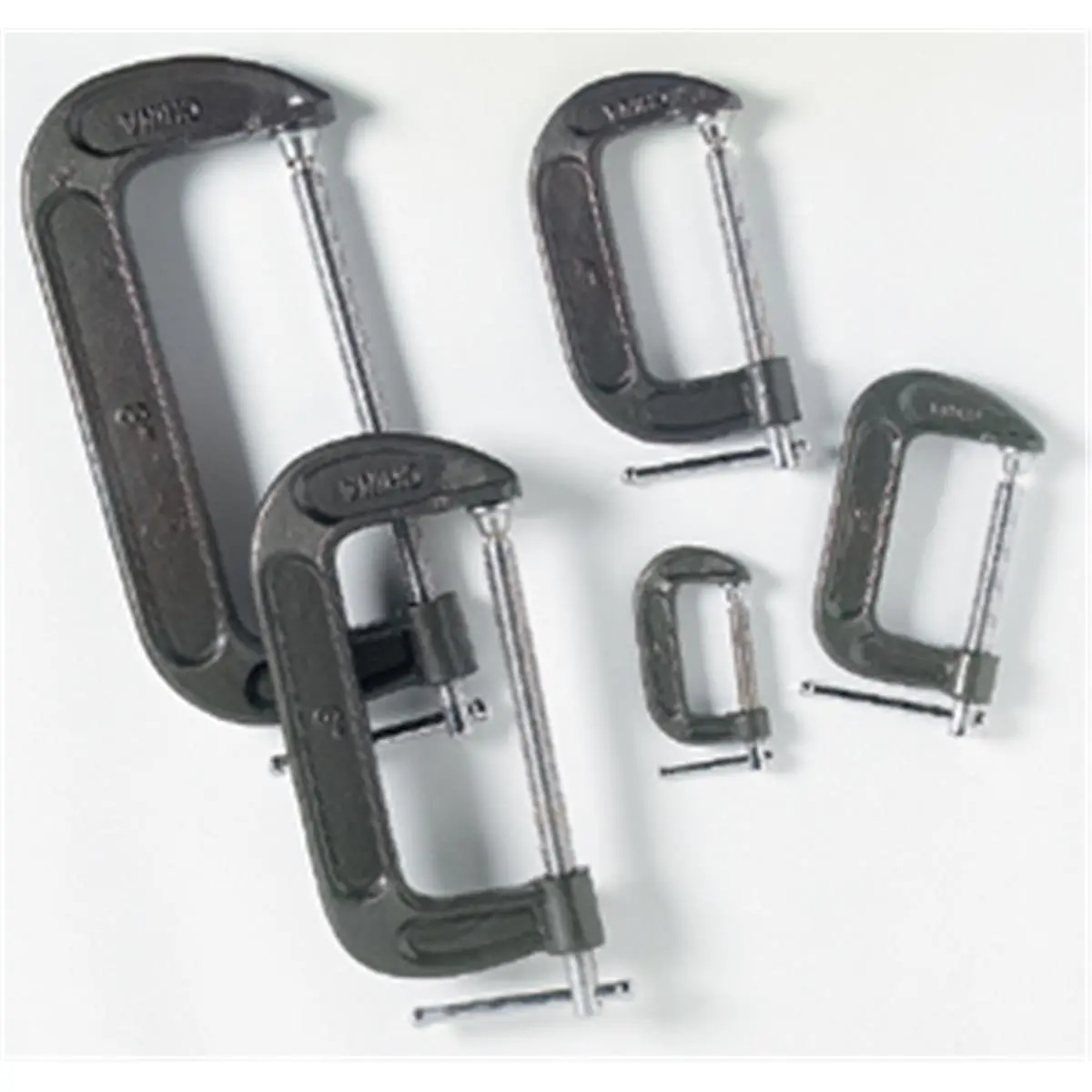 212 MAIN 8-Inch Heavy-Duty C-Clamp, Industrial Malleable Iron Frame with 4-Inch Throat, Adjustable Steel Swivel Handle, 4.3 lbs