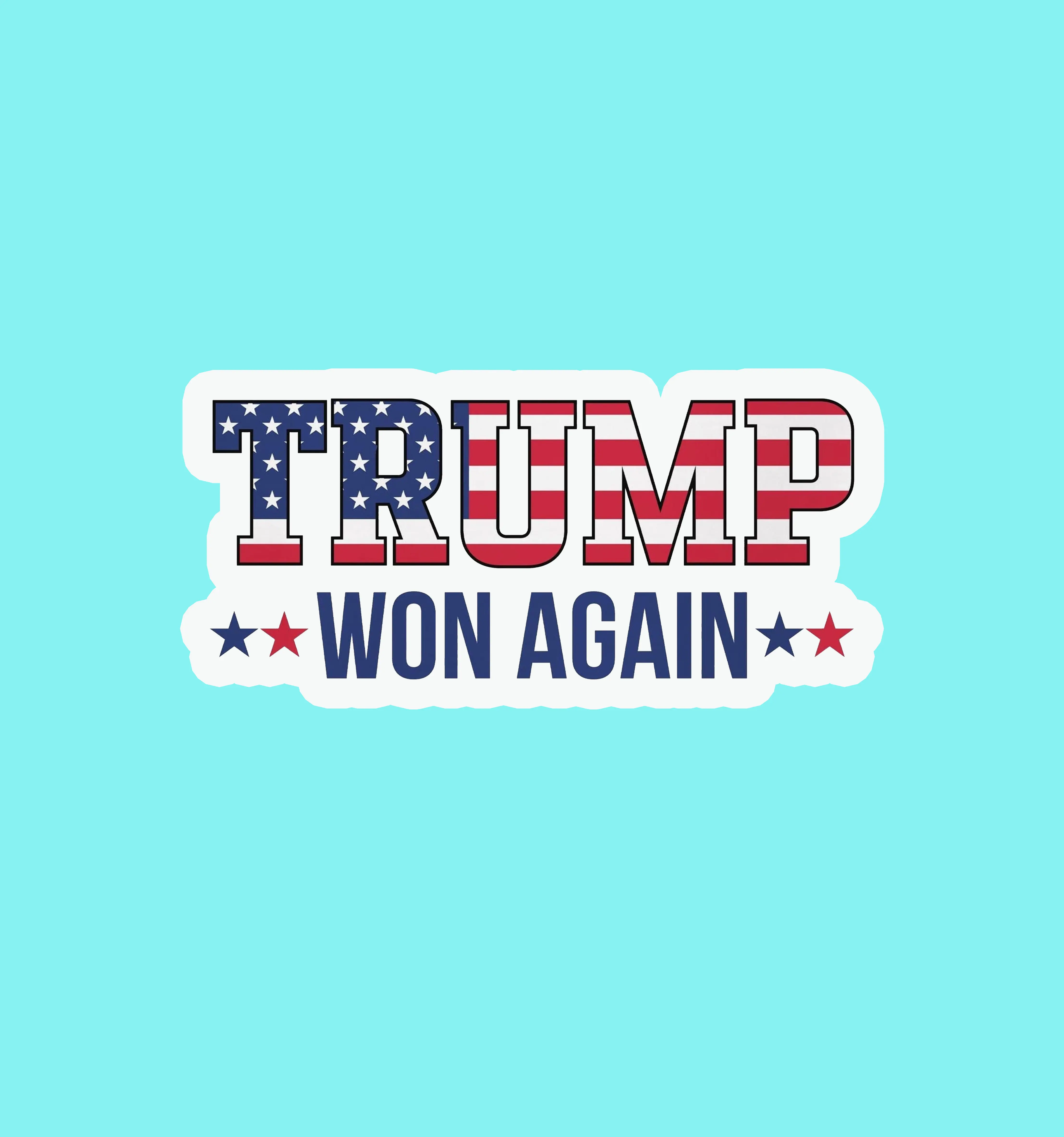 Trump Won Again Sticker, Trump Sticker, After Election Sticker, Trump MAGA 2024 Sticker, Donald Trump Sticker, President Trump Sticker
