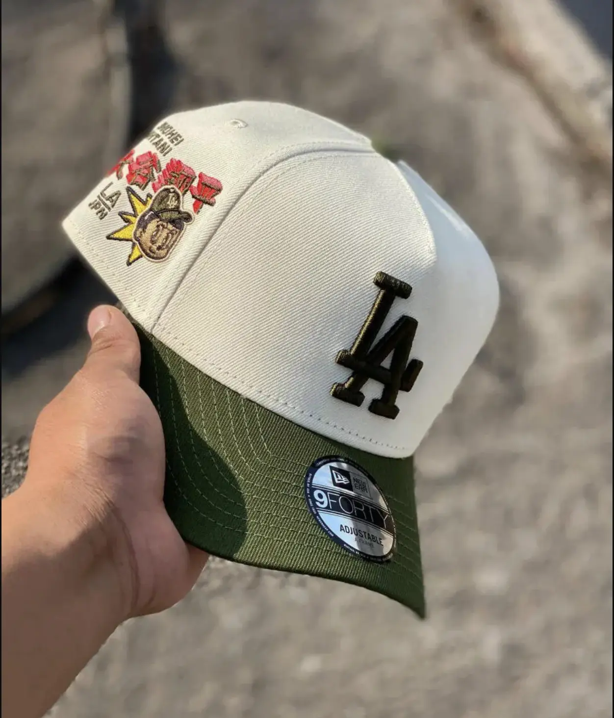 New Era LA Dodgers 9FIFTY WHITE/GREEN Cap Tonal Logo Fitted Classic Hat