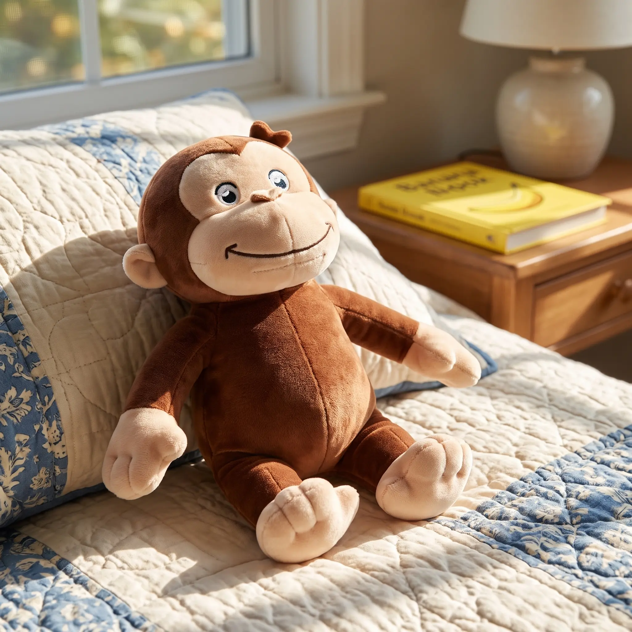 Curious George Monkey Stuffed Animal Plush Toys Soft Cutest Cuddle Plushie Gifts for Baby and Toddler Boys and Girls - 8 Inches
