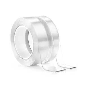 Double Sided Tape Heavy Duty 10FT Nano Tape Mounting Tape Strong Adhesive Strips Sticky Multipurpose Removable Transparent for Paste Items, Household (2 PCS)