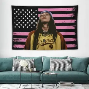 Tapestry BilliesDecorative Flag Eilish Tapestry Outdoor Indoor, Double Stitched, Wall Hanging Room Decor