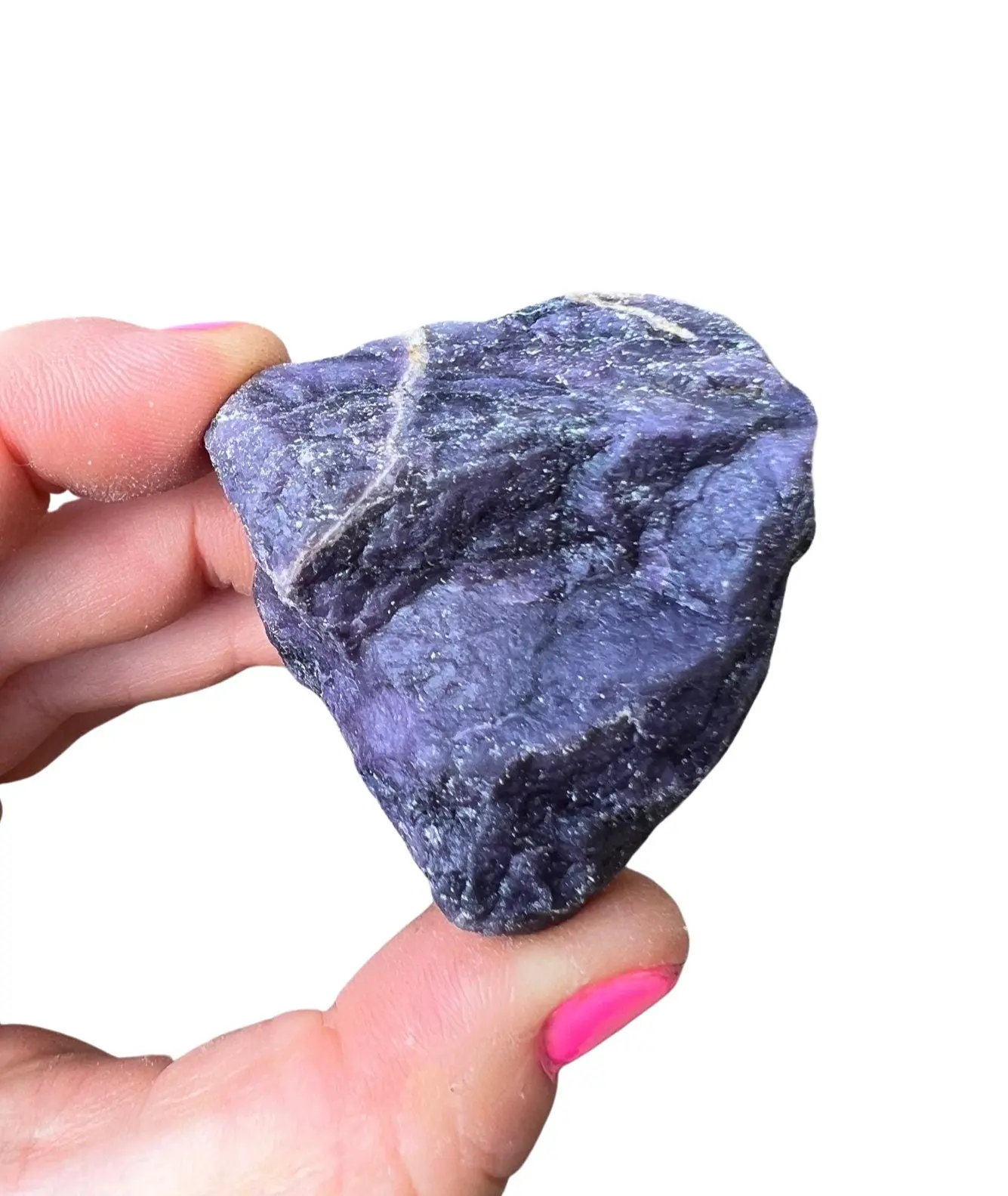 New Moon Beginnings Raw Violet Flame Opal - Natural Mineral with Unique Coloration and Crystalline Features