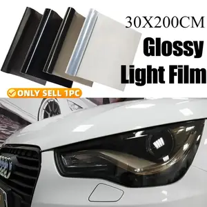 Car Headlight Vinyl Film Sticker, Self-Adhesive Fog Light Cover, Easy Use Scraper and Cutter, Durable Car Accessories