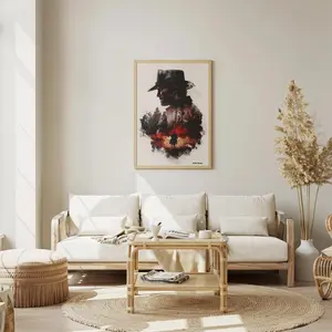 Arthur Morgan Portrait Unframed Wall Art Poster – Red Dead Redemption 2 |             Game Lovers’ Wall Print Collection |             Gaming Character Decor for Living Room, Bedroom & More(Note: Frame shown for display only)