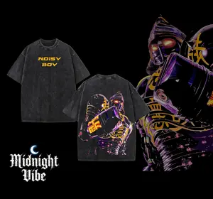 Noisy boy - Real Steel Edition Lightweight Acid Washed Tee movie fan T-shirt Pure Cotton men's clothing