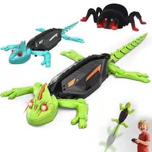 Wall Climbing RC Chameleon Toy for Kids, Rechargeable Remote Control Lizard Toy with LED Eyes, Dual Mode Floor & Wall Driving, Wall Defying Fun, Christmas Halloween Birthday Gift for Boys Girls