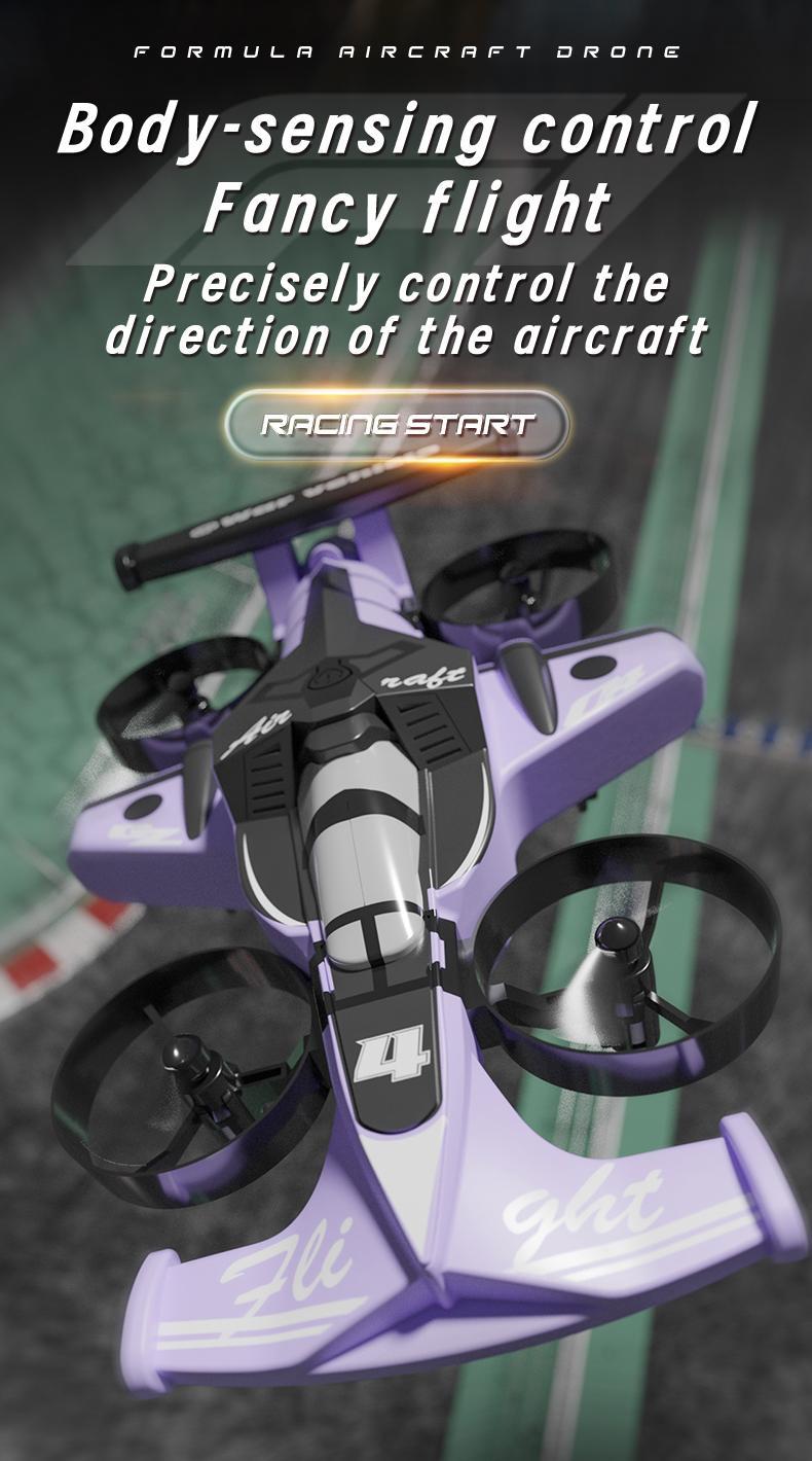BRRRRT RC Car Plane Combo Toy, Remote Control Flying Car with 360° Drift Wheels, Land and Air Dual Mode, One-Key Takeoff, Durable Crash-Resistant Design, 3 Speed Modes, RC Toys for Kid Boys and Girls Age 4+