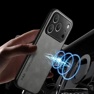 Magnetic Ultra-Thin Shockproof Protective Cover Leather Phone Case for iPhone 17 Pro Max, 17, 16 Pro Max, 15, 14, 13, 12, 11, X, XR, 7, 8